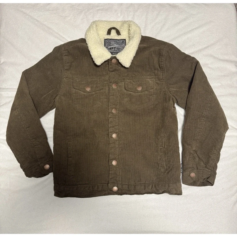Trademark Brooklyn Cloth Brown Corduroy‎ Sherpa Jacket Size 14/16